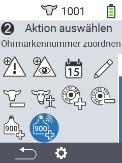 Elektronische Ohrmarkennummer zuordnen