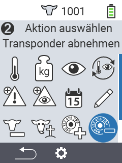 Transponder abnehmen