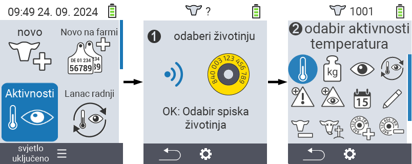 VitalControl: Menu Actions Preliminary steps