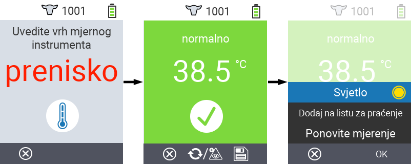 VitalControl: Menu Actions Flashlight on off
