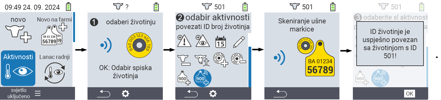 VitalControl: Menu Action Link animal ID