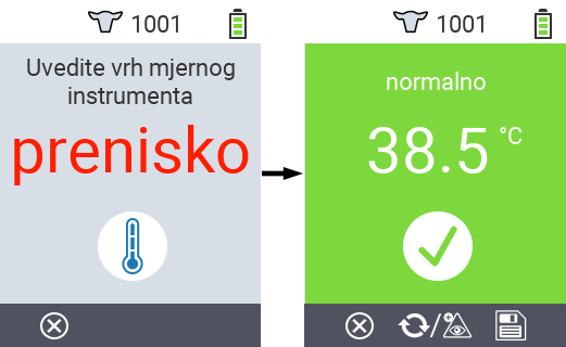 VitalControl: Menu Actions Save results