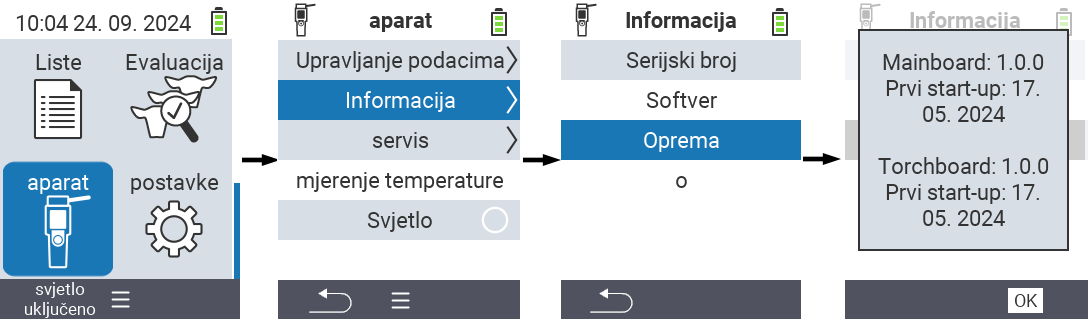 VitalControl: Menu Device Info