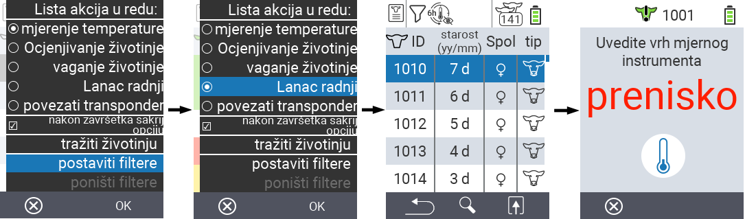 VitalControl Lists Action list