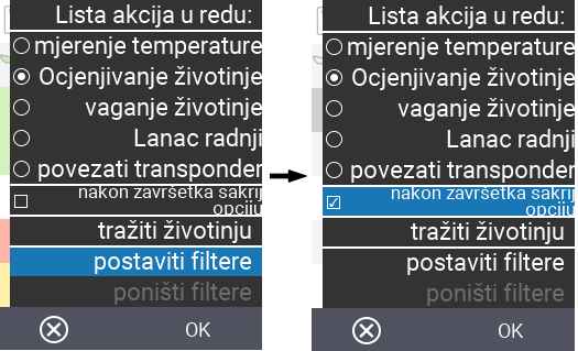 VitalControl Lists Action list