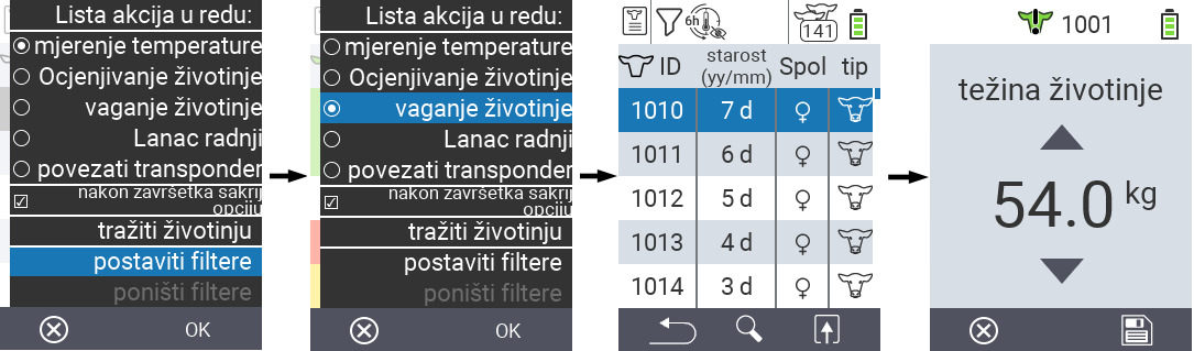 VitalControl Lists Action list