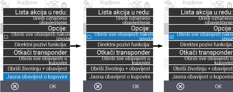 VitalControl: Lista kupljenih životinja, csv izvoz