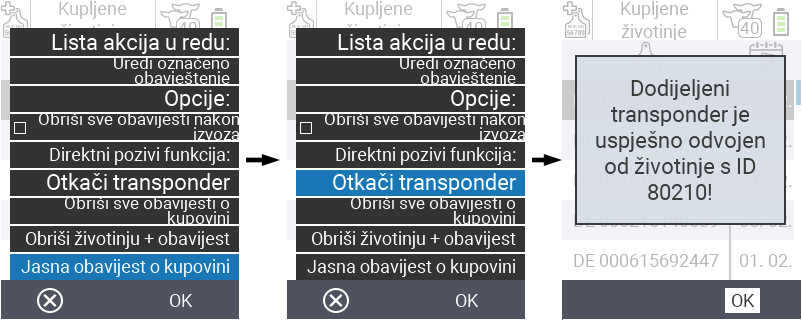 VitalControl: Lista kupljenih životinja, csv izvoz