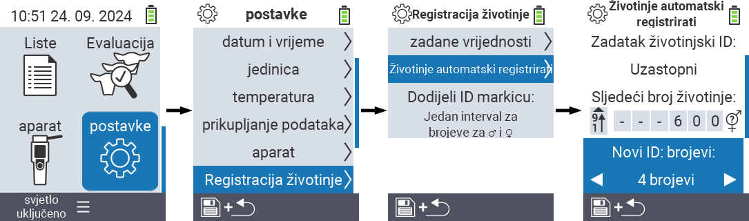 VitalControl: postavke izbornika Broj cifara novog ID-a