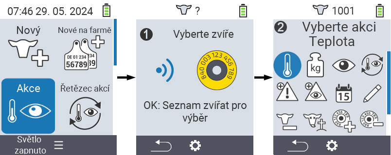 VitalControl: Menu Actions Preliminary steps