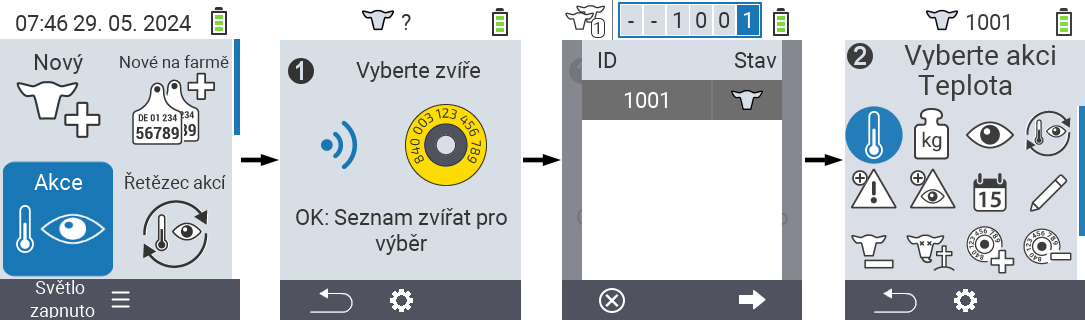 VitalControl: Menu Actions Preliminary steps