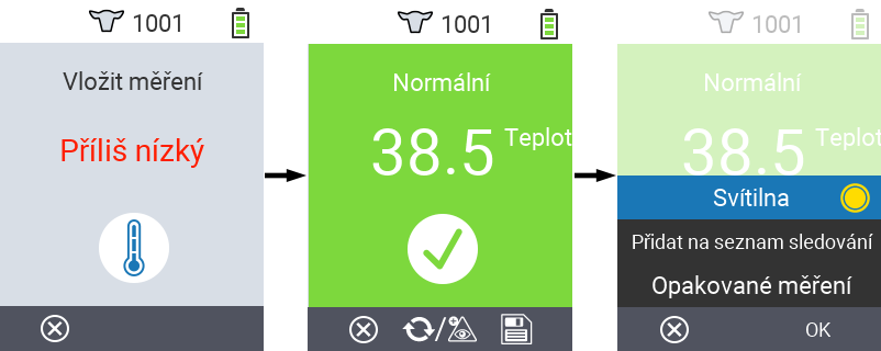 VitalControl: Menu Actions Flashlight on off