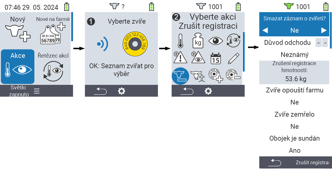 VitalControl: Menu Akce Odhlásit