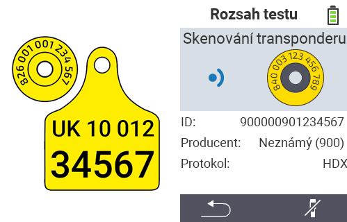 VitalControl: kontrola transpondérové ušní známky