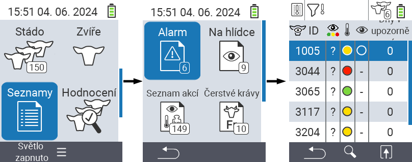 VitalControl Lists Alarmlist