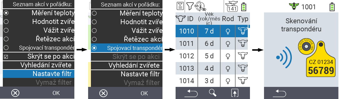 VitalControl Seznamy Akční seznam