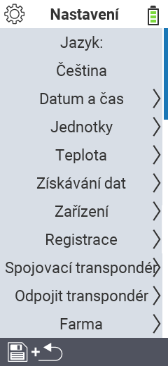 Nastavení VitalControl