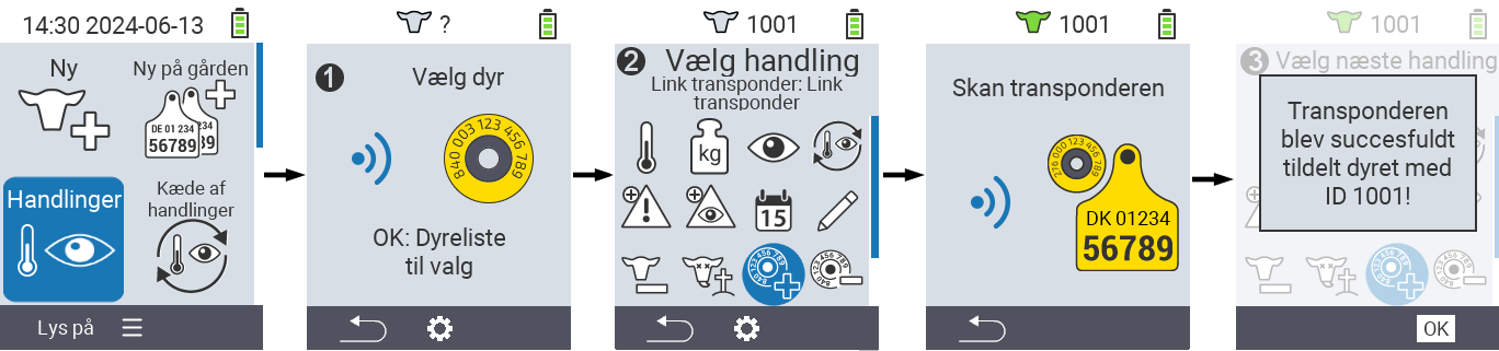 VitalControl: Menu Action Link transponder