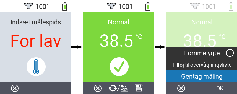VitalControl: Menu Actions Light on off