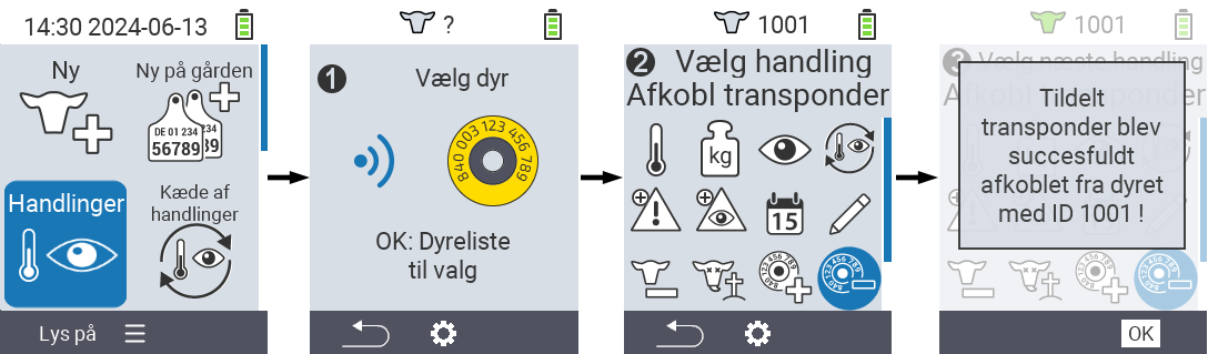 VitalControl: Menu Handling Fjern transponder
