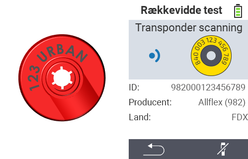 VitalControl: check af transponder fra producent
