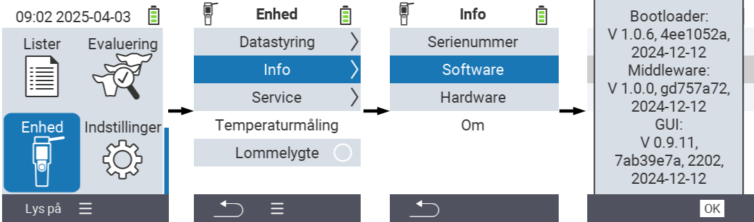 VitalControl: bestem firmware-versioner