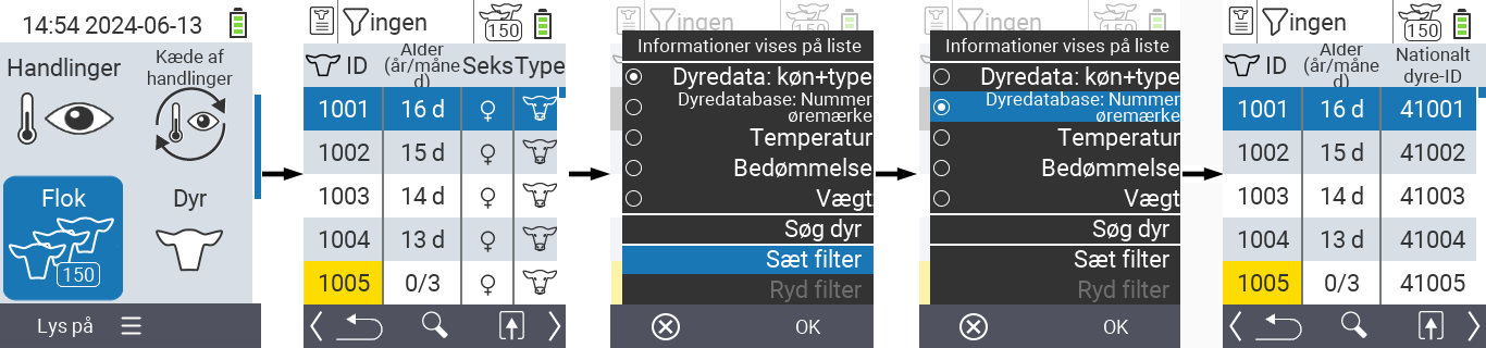 VitalControl: Menu Besætning