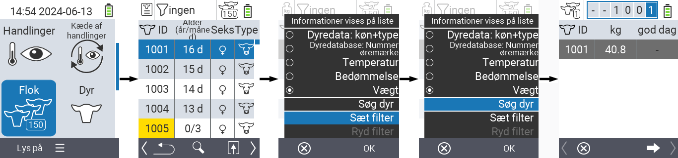 VitalControl: Menu Besætning