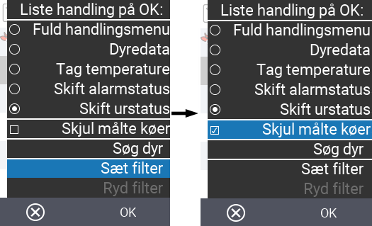 VitalControl Lister Friske køer liste