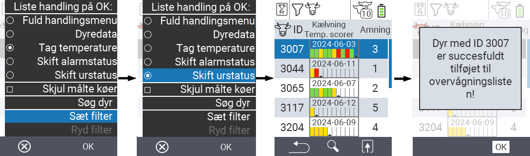 VitalControl Lister Friske køer liste