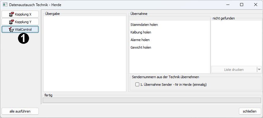 Herde Software: Datenaustausch starten