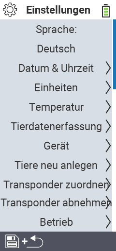 VitalControl Einstellungen
