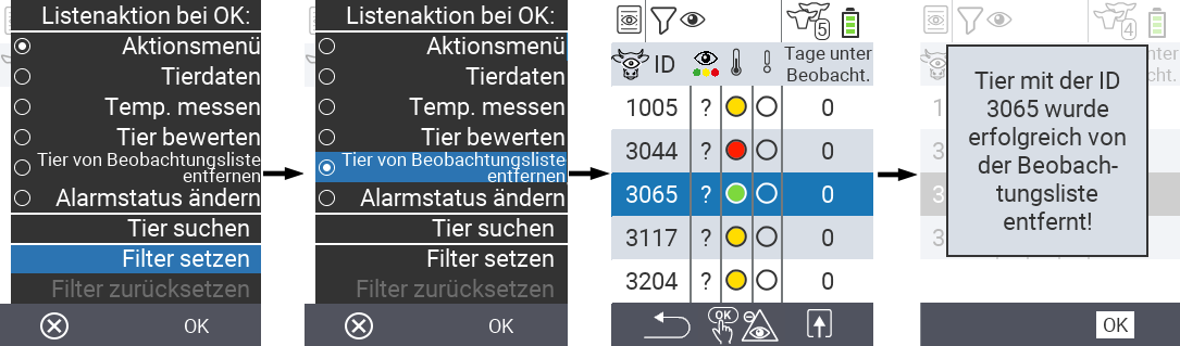 VitalControl Listen Beobachtungsliste