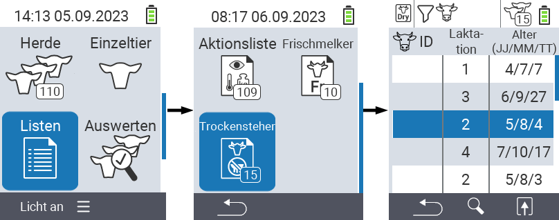 VitalControl Listen Trockensteherliste