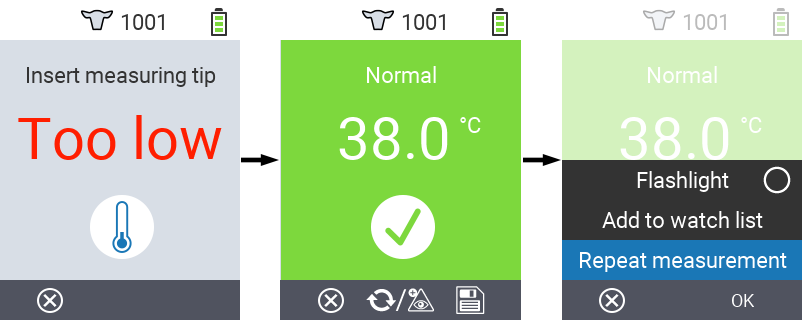 VitalControl: Menu Actions Light on off