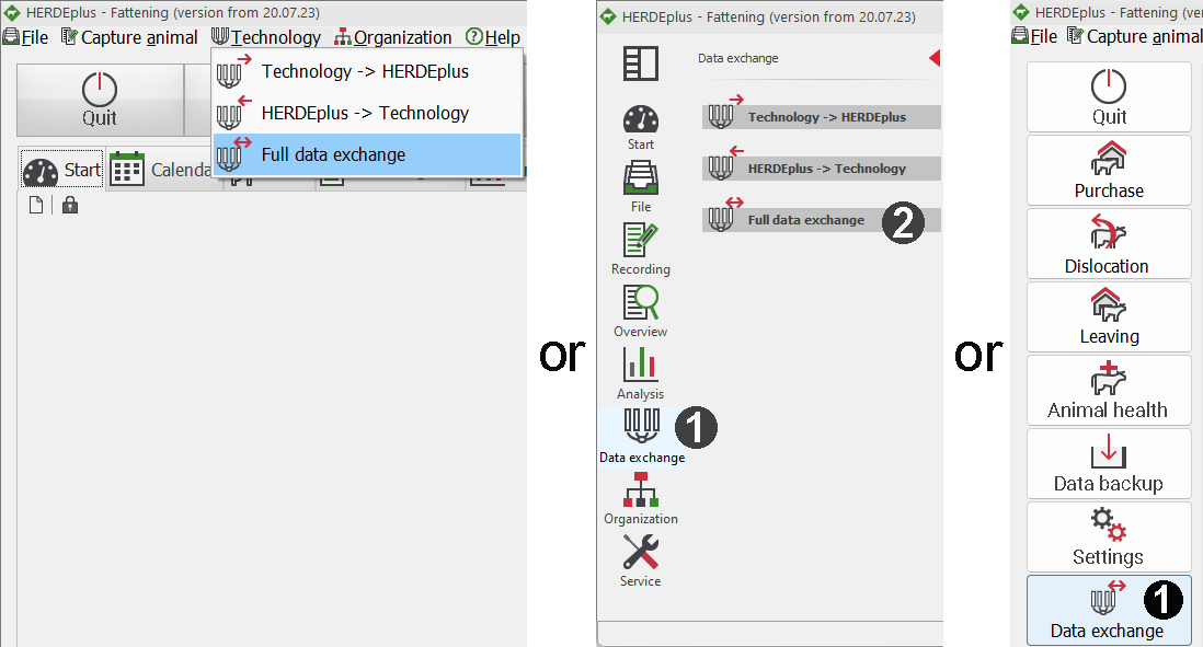 Software Herde: Triggering a full data exchange