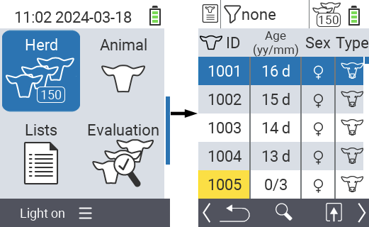 VitalControl: Menu Herd
