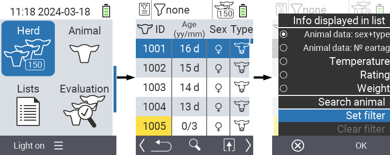 VitalControl: Menu Herd