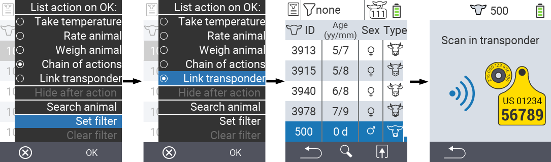 VitalControl Lists Action list