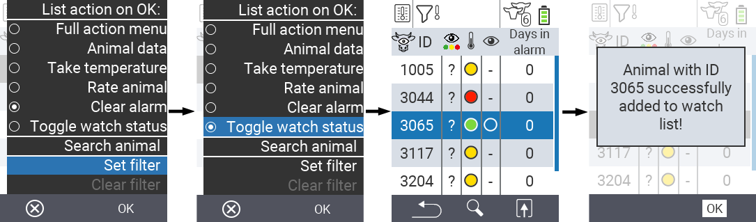 VitalControl Lists Alarmlist