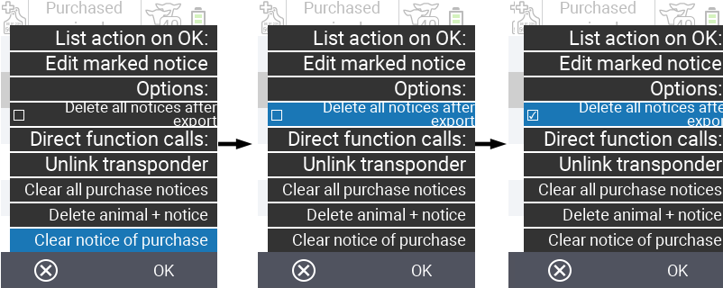 VitalControl: List of purchased animals, csv export