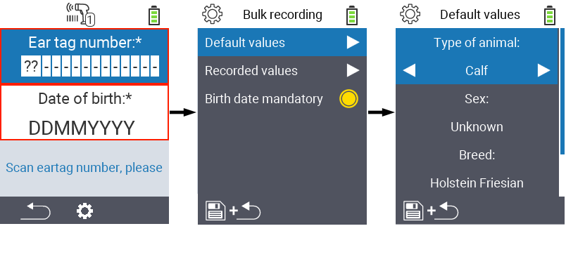 VitalControl: Menu New Default values