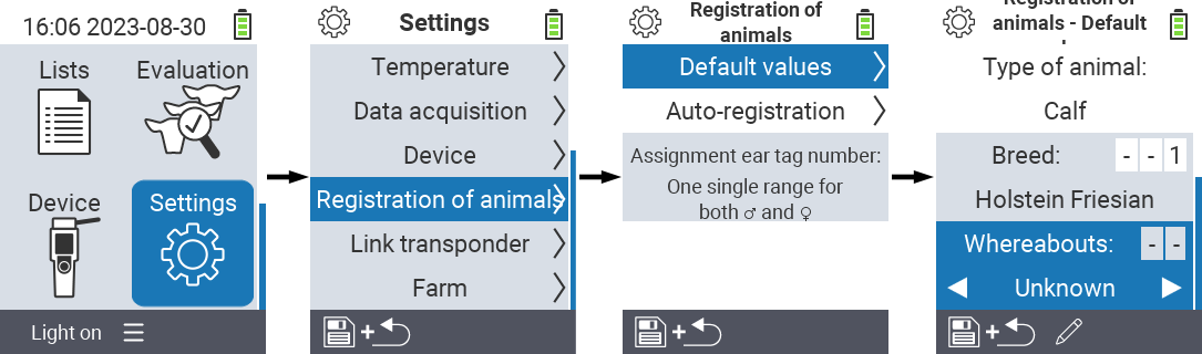 VitalControl: menu settings whereabouts