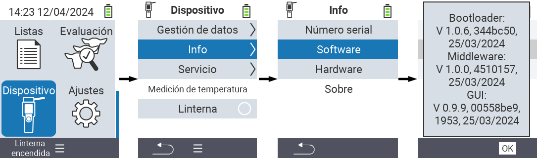 VitalControl: determinar versiones de firmware