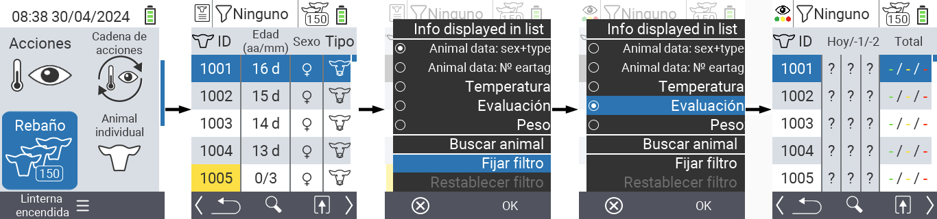VitalControl: Menú Rebaño