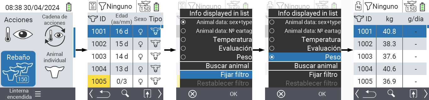 VitalControl: Menú Rebaño