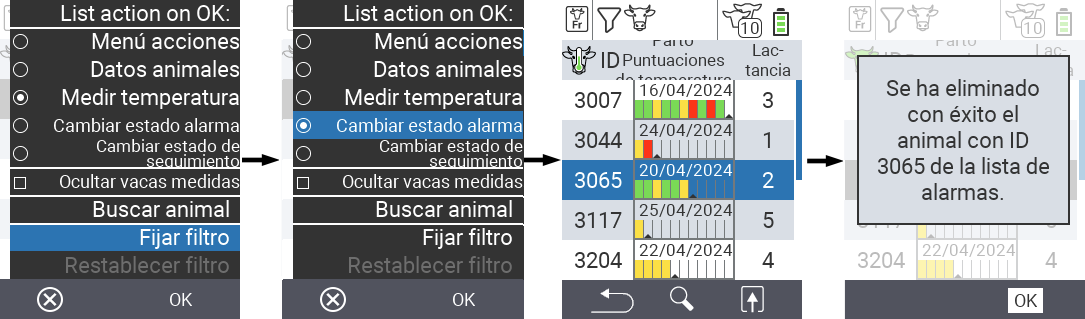 Listas de VitalControl Lista de vacas frescas