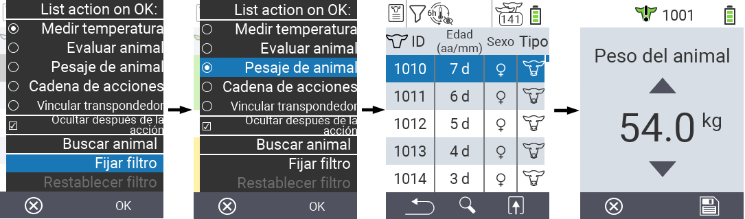 VitalControl Lists Action list