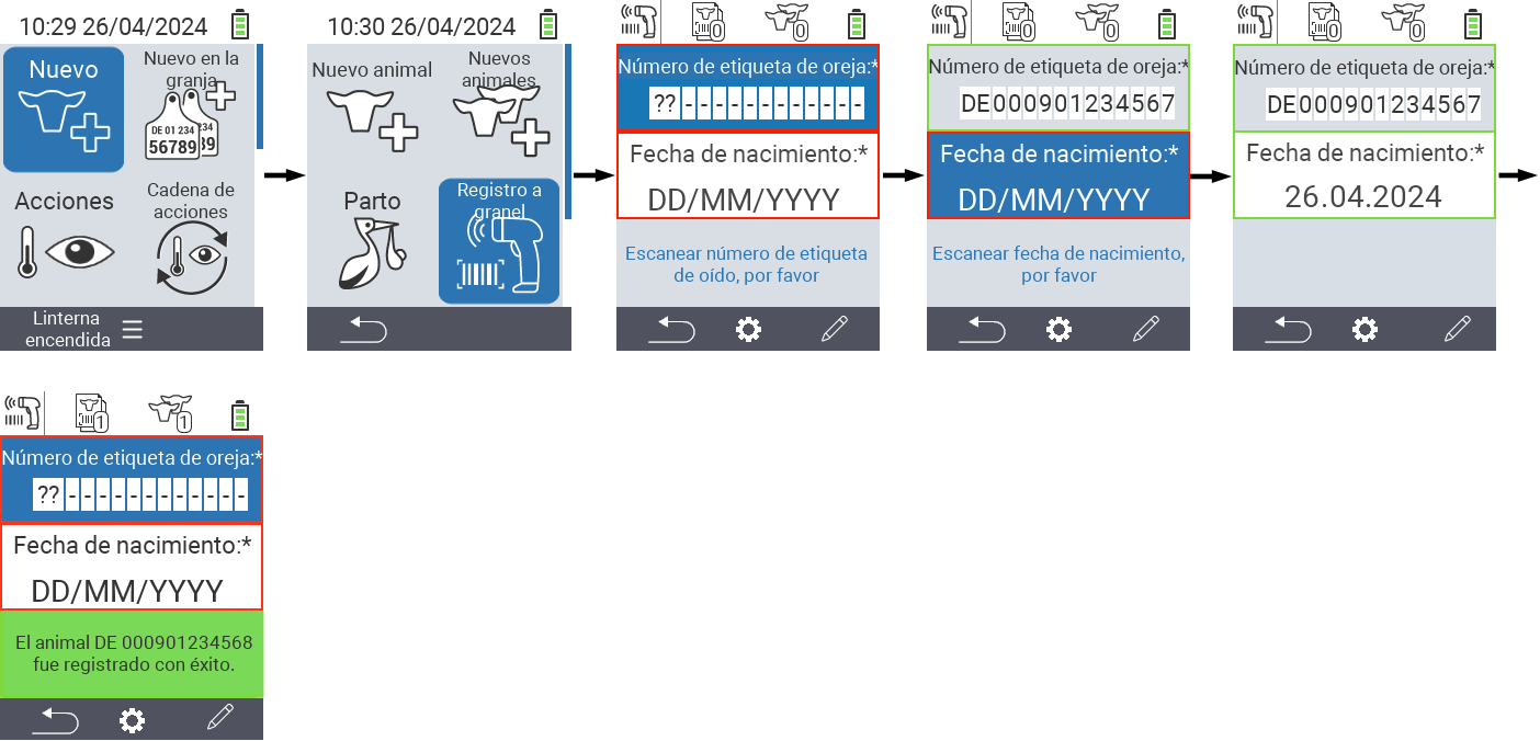 VitalControl: Menú ‘Nuevo - Registro masivo’