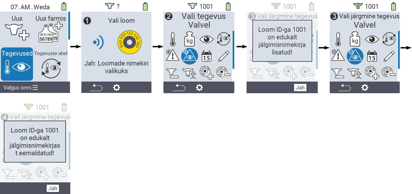 VitalControl: Menüü Tegevused Valve all